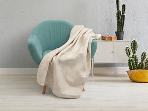 Arctic Fleece Lined Sublimation Leathaire Blanket(White/Beige, 127*152cm/50&quot;x 60&quot;)