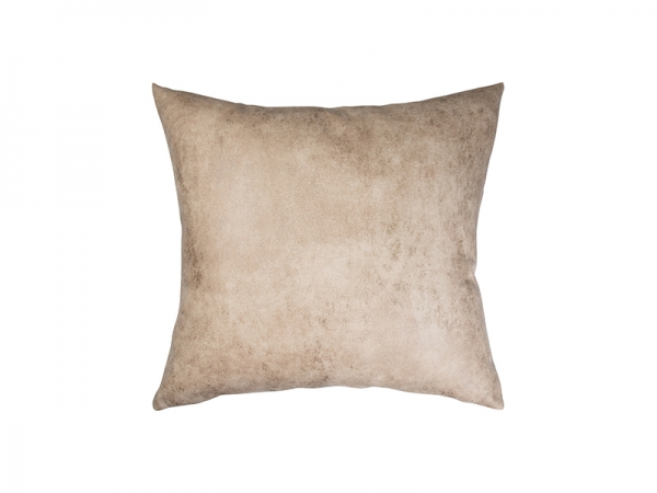 Sublimation Leathaire Pillow Cover (40*40cm, Brown)