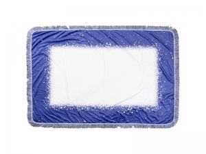 Sublimation Blanks Bleached Starry Plush Throw Blanket (Blue Rectangle）
