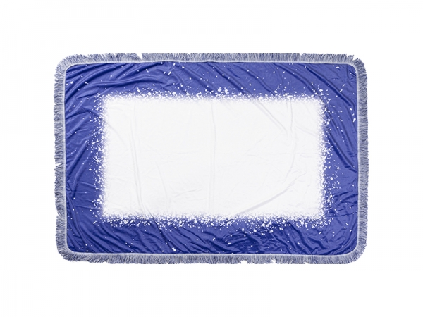 Sublimation Blanks Bleached Starry Plush Throw Blanket (Blue Rectangle）