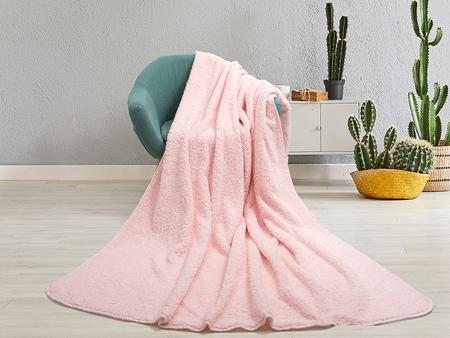 Sherpa Lined Sublimation Minky Blanket(Pink/White, 152*203cm/60&quot;x 80&quot;)