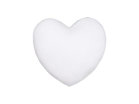 Heart Shaped Blended Plush Pillow Cover(White w/ White, 40*40cm)