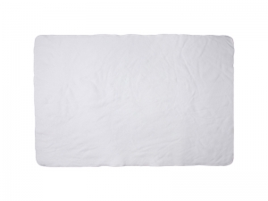 Sherpa Lined Sublimation Minky Blanket(Full White, 127*152cm/50&quot;x 60&quot;)