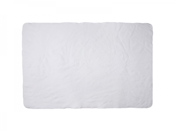 Sherpa Lined Sublimation Minky Blanket(Full White, 127*152cm/50&quot;x 60&quot;)