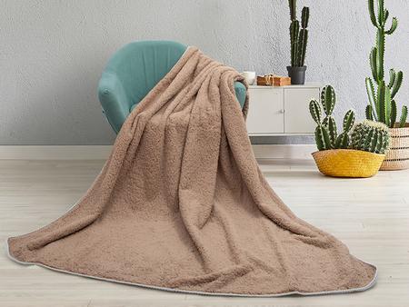 Sherpa Lined Sublimation Minky Blanket(Khaki/White, 152*203cm/60&quot;x 80&quot;)