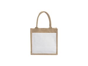 Sublimation Blanks Jute Tote bag(25*25*10cm) MOQ: 500pcs