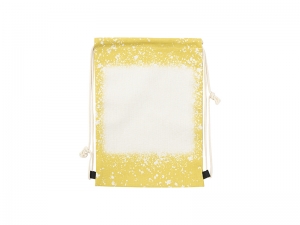 Sublimation Blanks Bleached Starry Linen Drawstring Bag