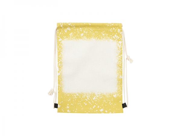 Sublimation Blanks Bleached Starry Linen Drawstring Bag