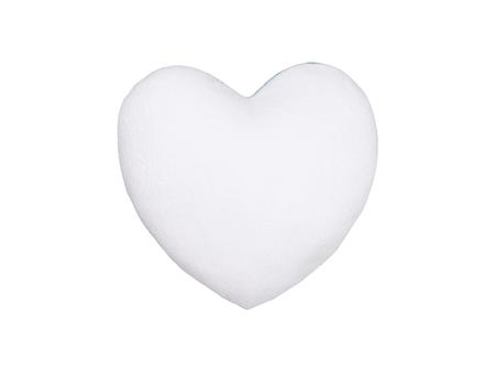 Funda Cojín Corazón Felpa Mezclada(Blanco con Blanco, 40*40cm)