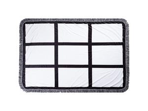 Sublimation 9 Panel Plush Throw Blanket (100*150cm/39.4&quot;x59&quot;)