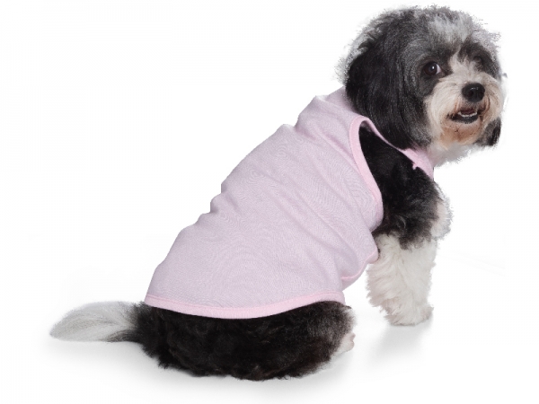 Sublimation Dog Top Tank T-Shirt (Pink)