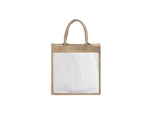 Sublimation Blanks Jute Tote bag(30*30*19cm) MOQ: 500pcs