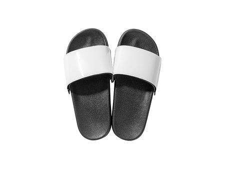 Adult Slippers w/ Sublimation PU Leather ( Black Sole)