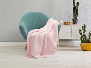 Sherpa Lined Sublimation Minky Blanket(Pink/White, 76*101cm/30&quot;x 40&quot;)
