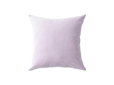 Polyester Pillow Cover with Colored Cotton Back (Light Purple, 40*40cm/15.7&quot; x 15.7&quot;)