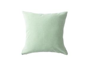 Polyester Pillow Cover with Colored Cotton Back (40*40cm/15.7&quot; x 15.7&quot;, Light Green)