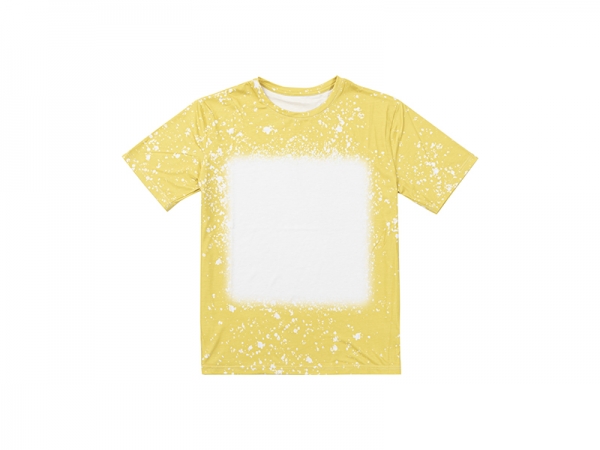 Yellow Bleached Starry Cotton Feeling T-shirt for Sublimation Printing