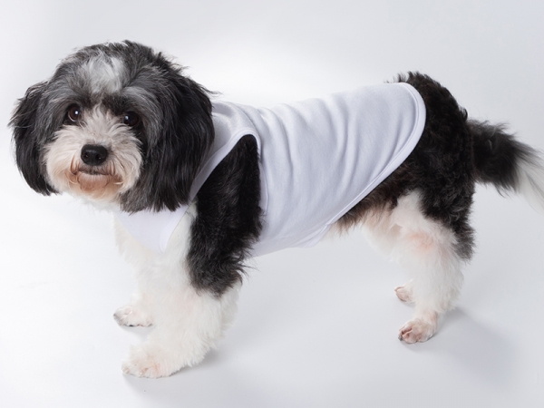 Sublimation Dog Top Tank T-Shirt (White)